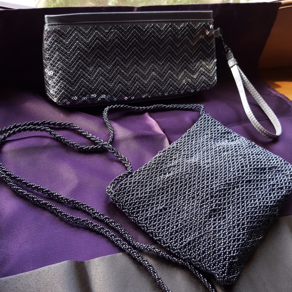 2 small beaded - sequin evening purses